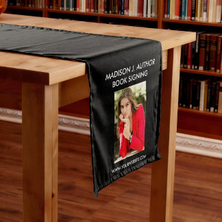 Writer Author Book Signing Black or Pick Color Medium Table Runner