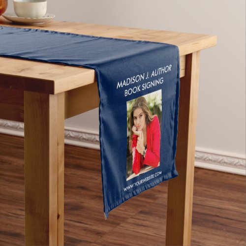 Writer Author Book Signing Blue or Pick Color Medium Table Runner