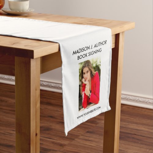 Writer Author Book Signing White or Pick Color Medium Table Runner