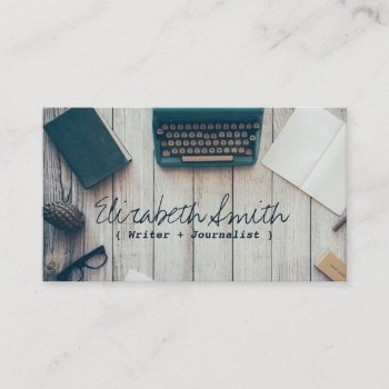 Writer Author Cool Vintage Typewriter Professional Business Card by busied at Zazzle