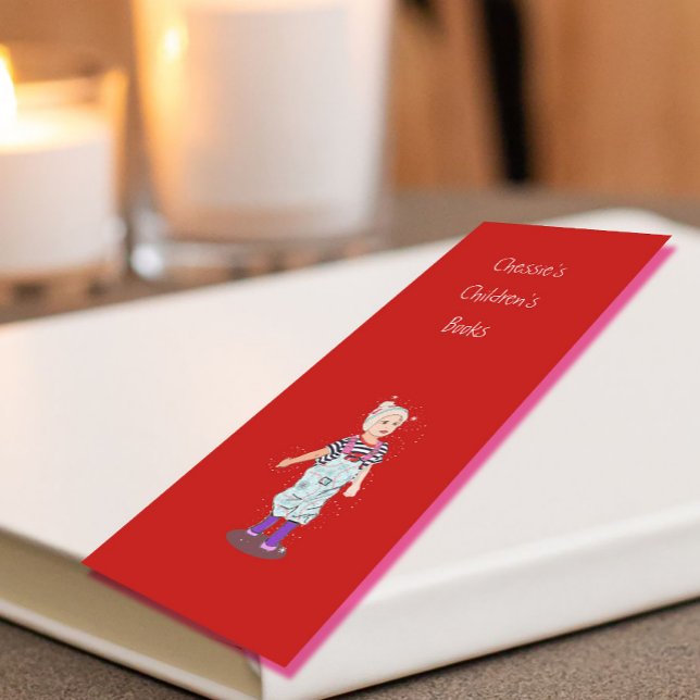 Writer Author Image Professional Red Mini Business Card (Creator Uploaded)