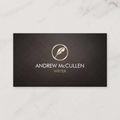 Writer Author Novelist Quill Icon Business Card