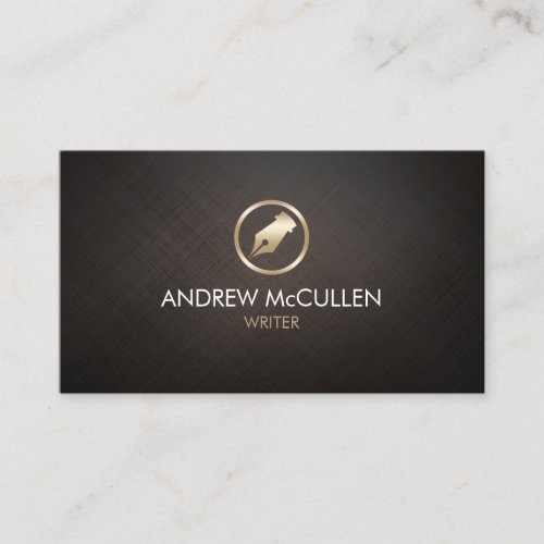 Writer Author Pen Nib Icon Business Card