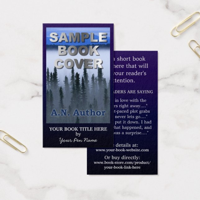 Writer Author Promotion Big Book Cover Dark Blue (Office)