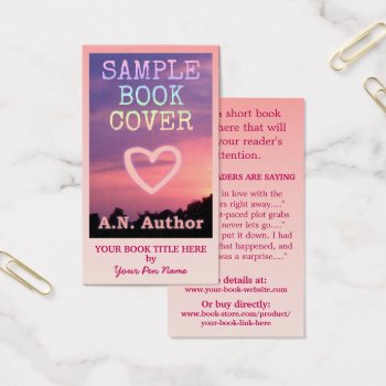 Writer Author Promotion Big Book Cover Pink Ombre by LaborAndLeisure at Zazzle