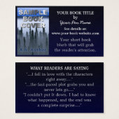 Writer Author Promotion Book Cover Blue Ombre Card (Front & Back)