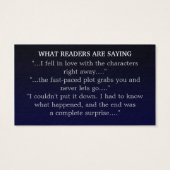 Writer Author Promotion Book Cover Blue Ombre Card (Back)