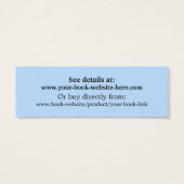 Writer Author Promotion Book Cover Small Bookmark (Back)