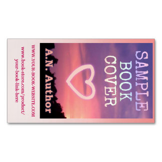 Writer Author Promotion Book Cover Website Pink Business Card Magnet