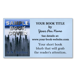 Writer Author Promotion Book Cover with Website Business Card Magnet
