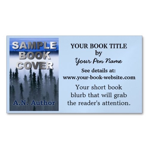 Writer Author Promotion Book Cover with Website Business Card Magnet