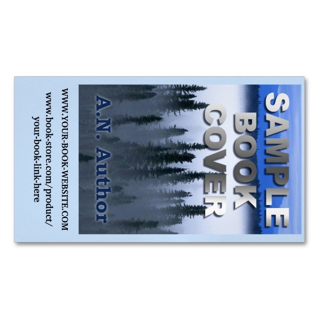 Writer Author Promotion Book Cover with Website Magnetic Business Card (Front)