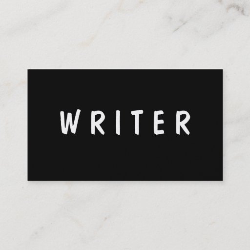 Customizable Writer | Author | Text Business Card