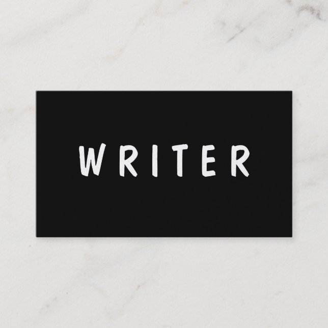 Writer | Author | Text Business Card (Front)