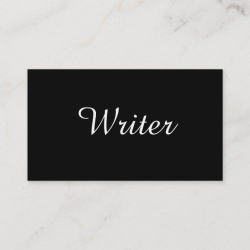 Writer | Author | Text Business Card Templates
