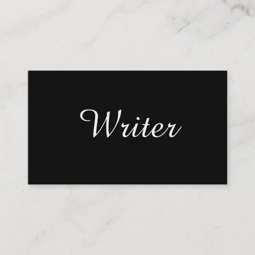 Customizable Writer | Author | Text Business Card Templates