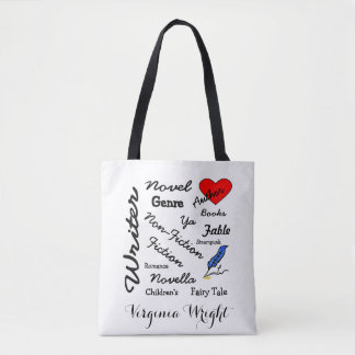 Writer-Author Words Personalized Tote Bag