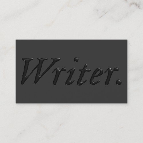 Writer Black Ink Business Card