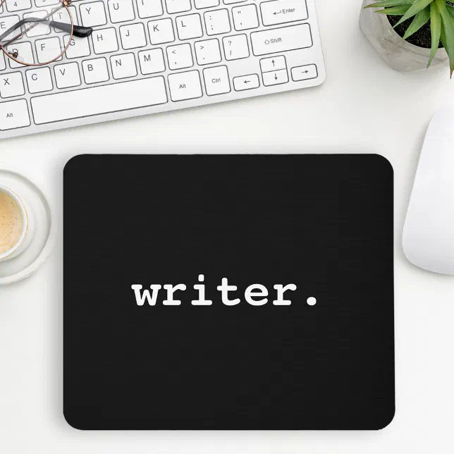 Writer Mouse Writer Black or Choose Your Color Mouse Pad | Zazzle