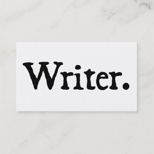 Customizable Writer Black White Business Cards