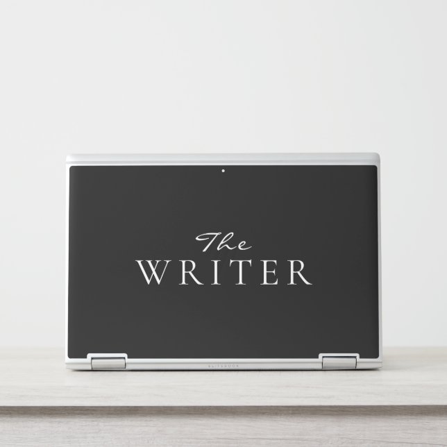 Writer Black White HP Laptop Skin (Front)