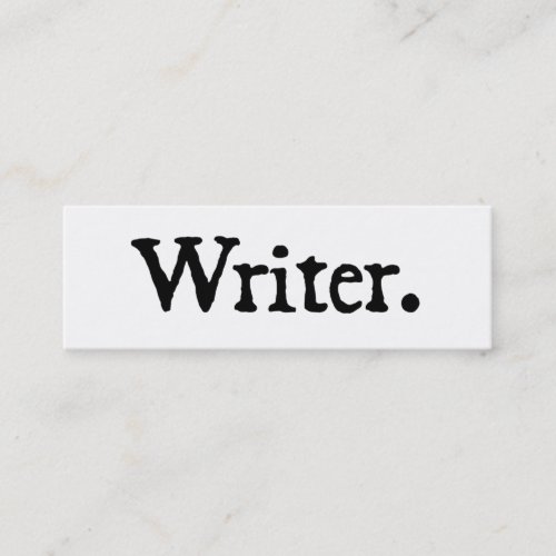 Writer Black White Business Cards