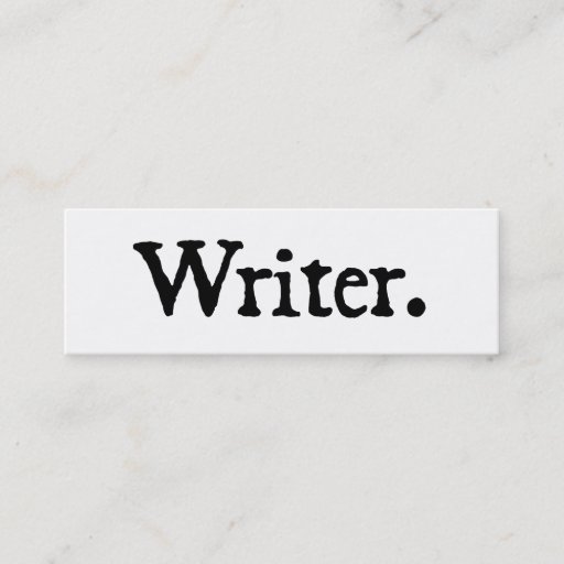 Customizable Writer Black White Business Cards