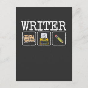 Writer Book Typewriter Pencil Author Literature Postcard