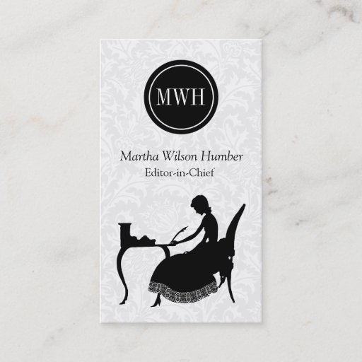Customizable Writer Business Card