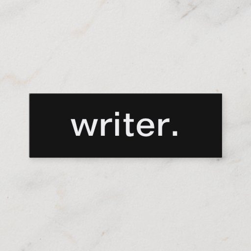 Customizable Writer Business Card