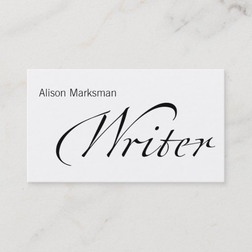 Customizable Writer Business Card Templates