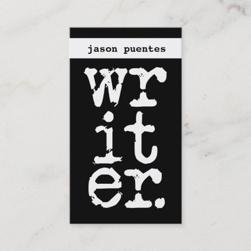 writer business card templates