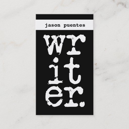 Customizable writer business card templates