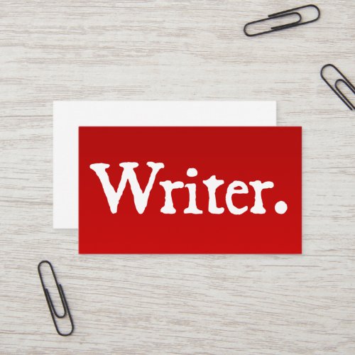 Writer Business Card Template