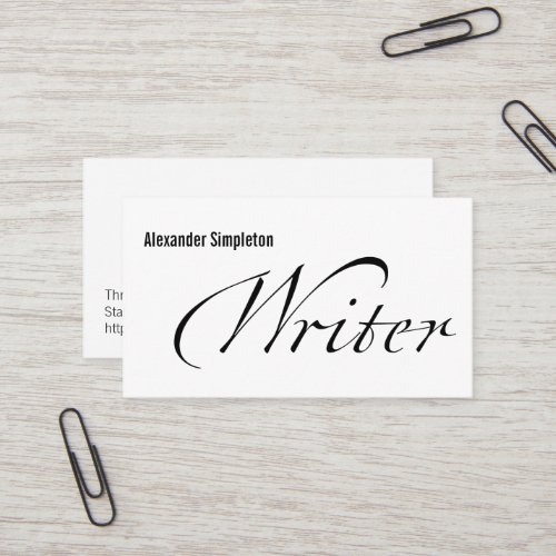 Writer Business Card