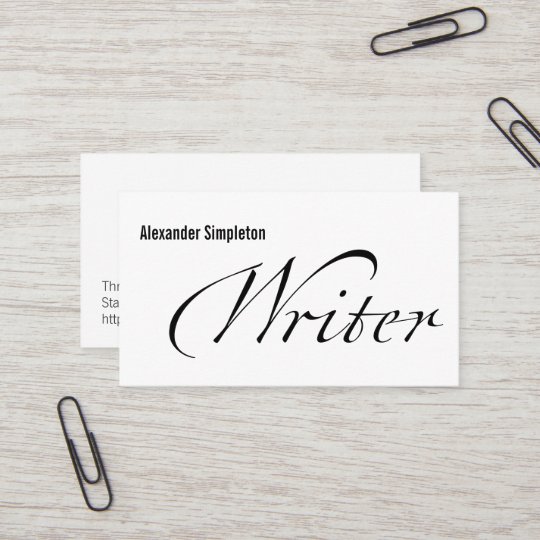 Writer Business Card