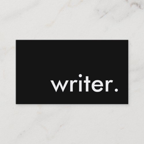 writer. business cards