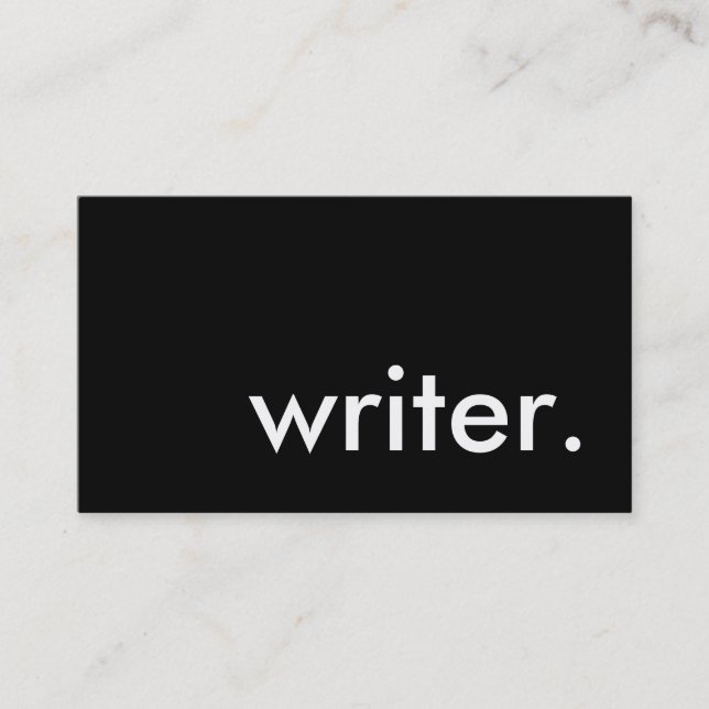 writer. business card (Front)