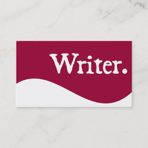 Customizable Writer Business Cards