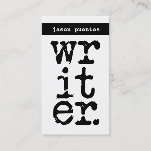 writer business card