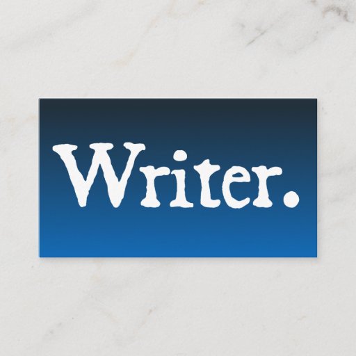 Customizable Writer Business Cards