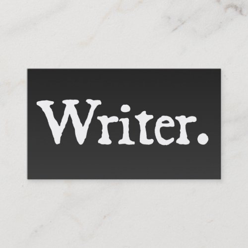 Writer Business Card Template