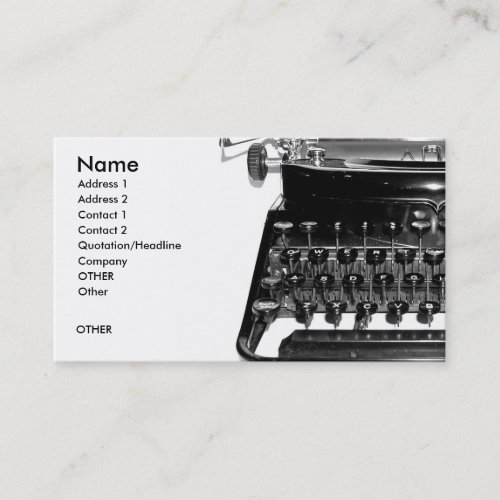 WRITER BUSINESS CARD