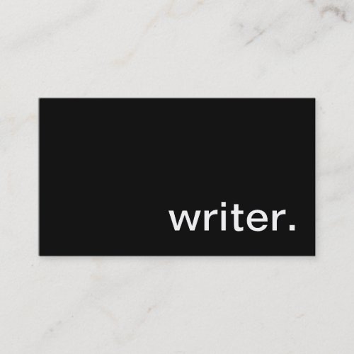 Writer Business Card