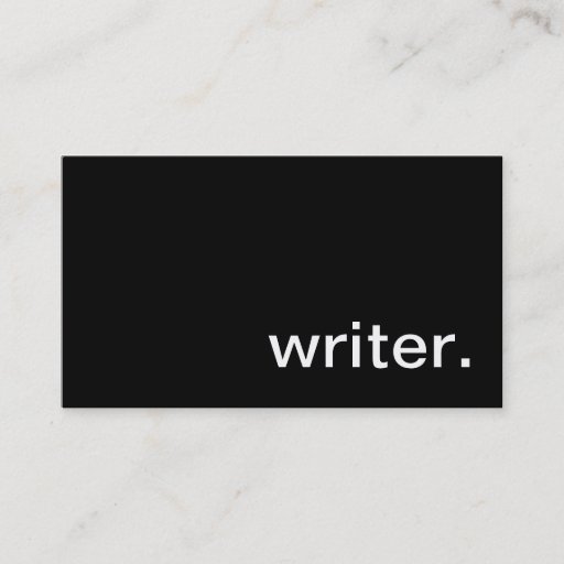 Customizable Writer Business Card