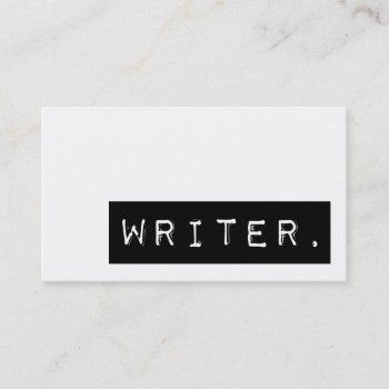 Writer. Business Card by asyrum at Zazzle