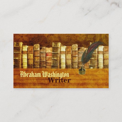 Customizable Writer Business Cards