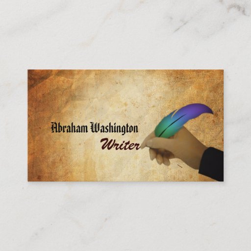 Customizable Writer Business Cards
