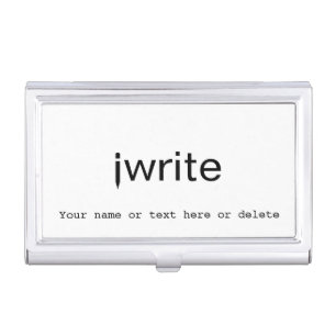 Writer Business Cards Holder Funny iwrite Custom
