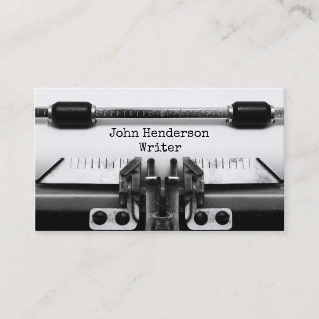 Writer Business Profile Card (Front)